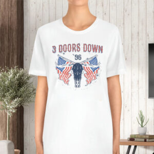 3 Doors Down Women's Cattle Skull Tank TShirt