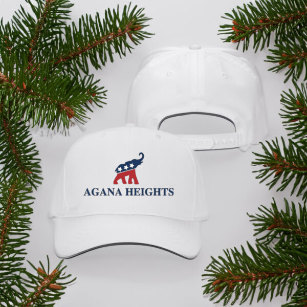Agana Heights White Structured Adjustable Hat Cap