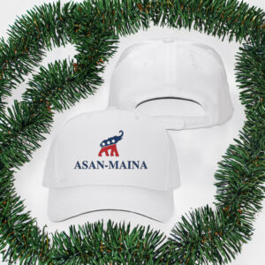 Asan-Maina White Structured Adjustable Hat