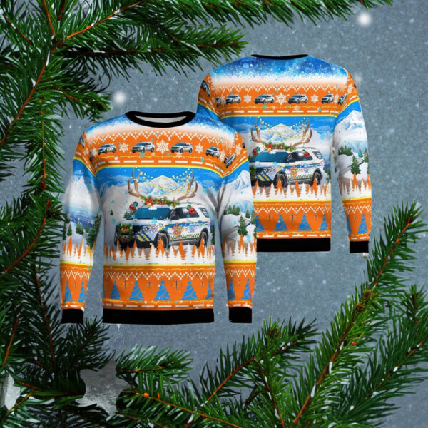 Collier County EMS Ford Explorer Christmas Ugly Sweater