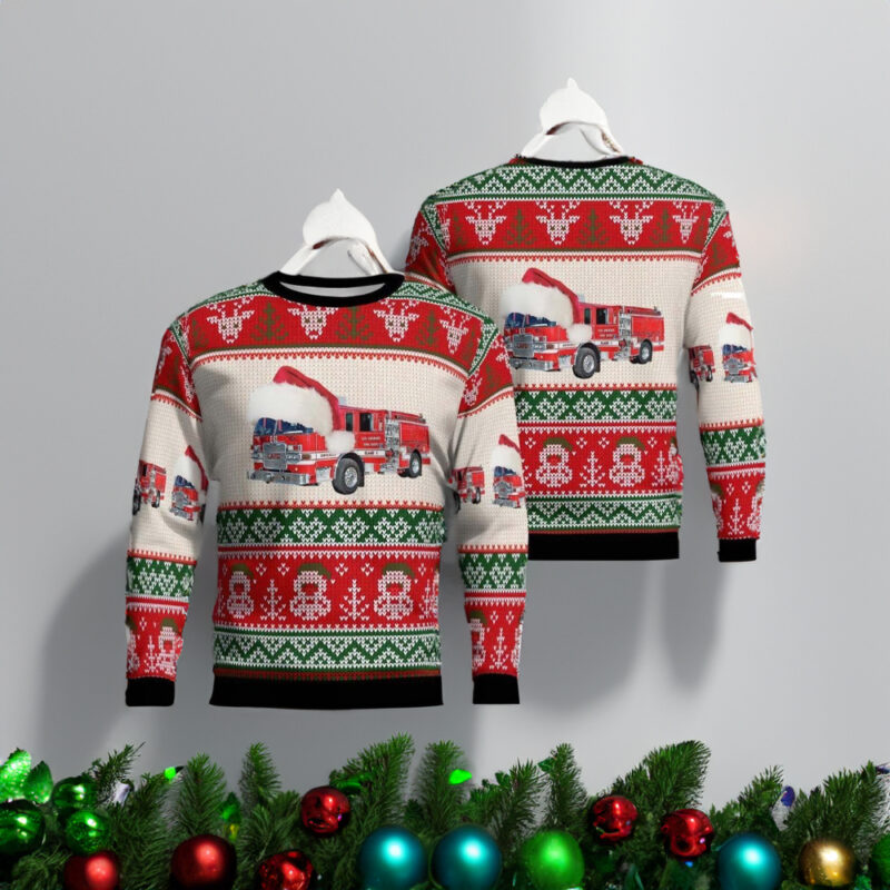 Los Angeles Fire Department Christmas AOP Ugly Sweater