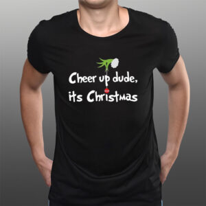 Cheer Up Dude It’s Christmas Green Monster Print Sweat T-Shirts