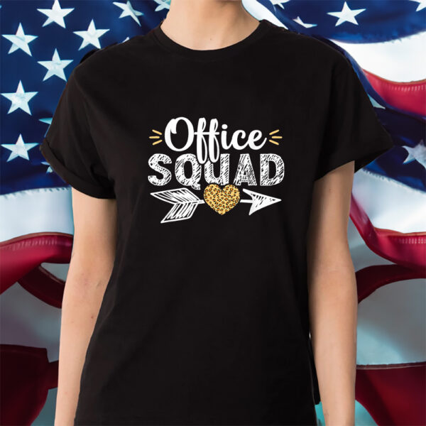 Leopard School Secretary Office Squad Clerk Appreciation Shirt