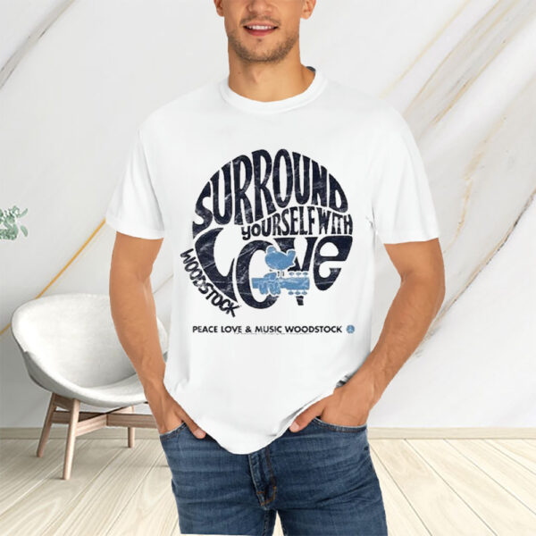 Original Woodstock Surround Yourself With Love Distressed T-Shirts