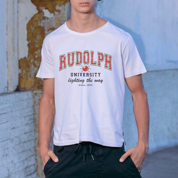 Rudolph University Christmas Print Casual Sweatshirt