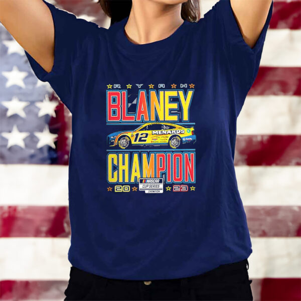 Ryan Blaney 2023 NASCAR Cup Series Champion Trophy T-Shirts