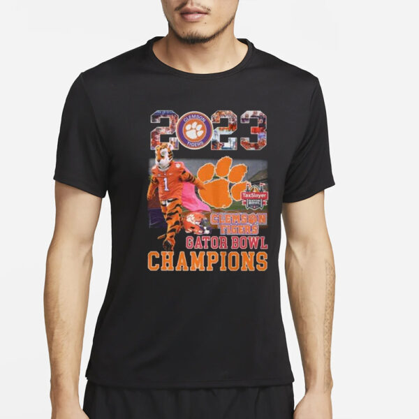 2023 Clemson Tigers Gator Bowl Champions T-Shirt1