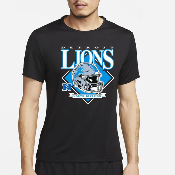 Detroit Lions New Era Gray Big & Tall Helmet T-Shirt2