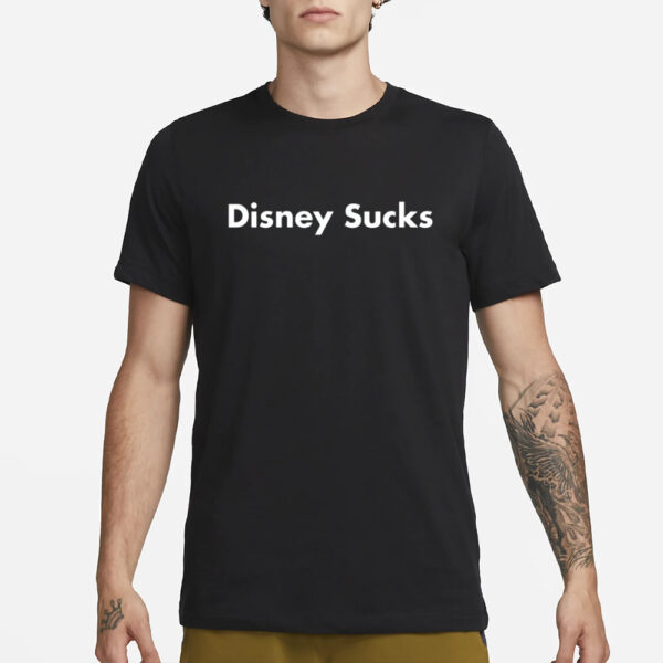 Elon Musk Wearing Disney Sucks T-Shirt1