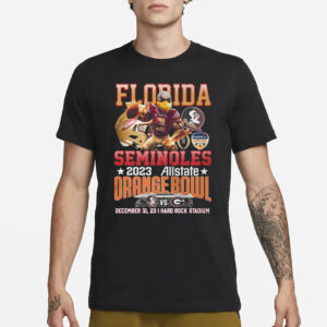 Florida Seminoles 2023 Allstate Orange Bowl December 31, 2023 Hard Rock Stadium T-Shirt1