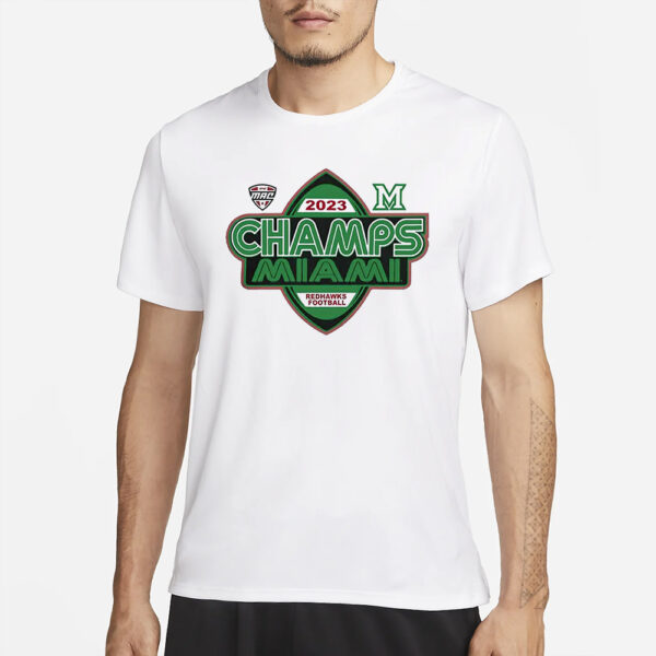 Miami Redhawks 2023 Mac Champions Tshirt4