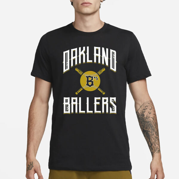 Oakland Ballers Bat Logo Shirt3