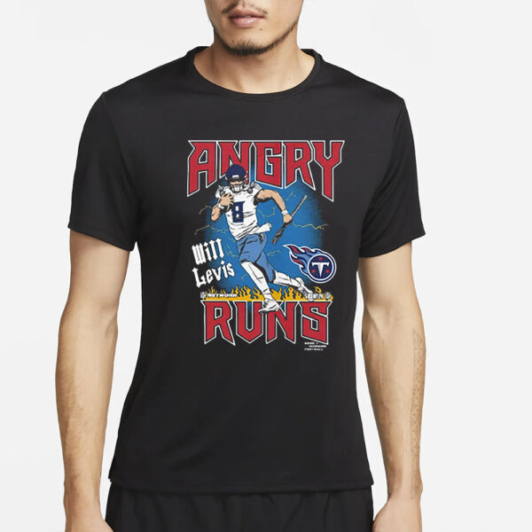 Will Levis Tennessee Titans Angry Runs T-Shirt4