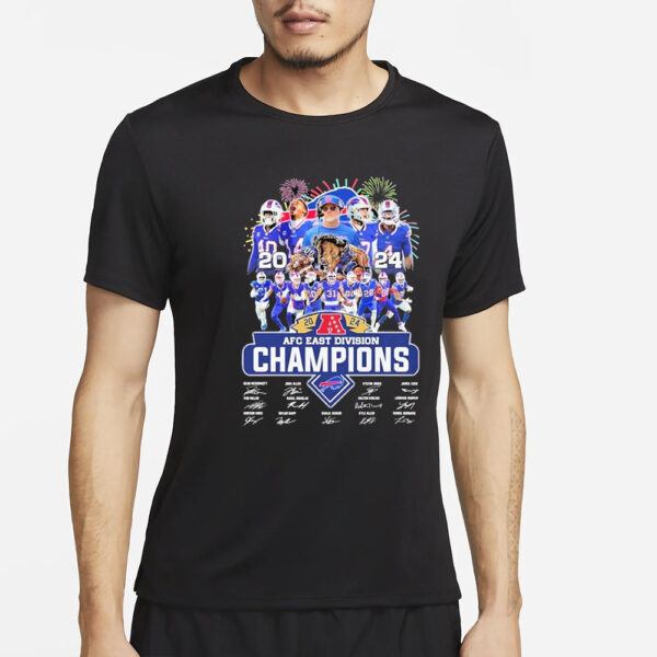 2024 Afc East Division Champions Bills Team Name Player T-Shirt4