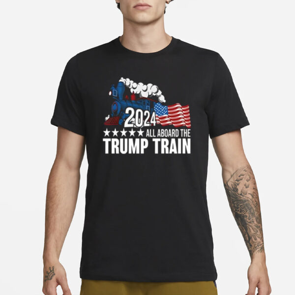 2024 All Aboard The Trump Train T-Shirt3