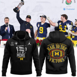 2024 Rose Bowl Game Champions Hall To The Victors Michigan Hoodie