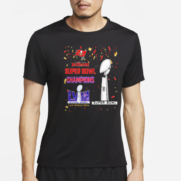 Buccaneers Super Bowl Champions LVIII Las Vegas 2024 T-Shirt4