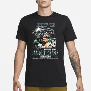 Jason Kelce Philadelphia Eagles 2011 – 2024 Thank You For The Memories T-Shirt1