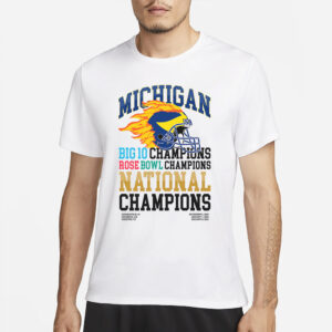 Michigan Big Ten Rose Bowl National Champions Barstool T Shirt