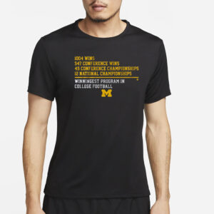 Michigan Football National Champs Winningest Program In College Football T-Shirt4