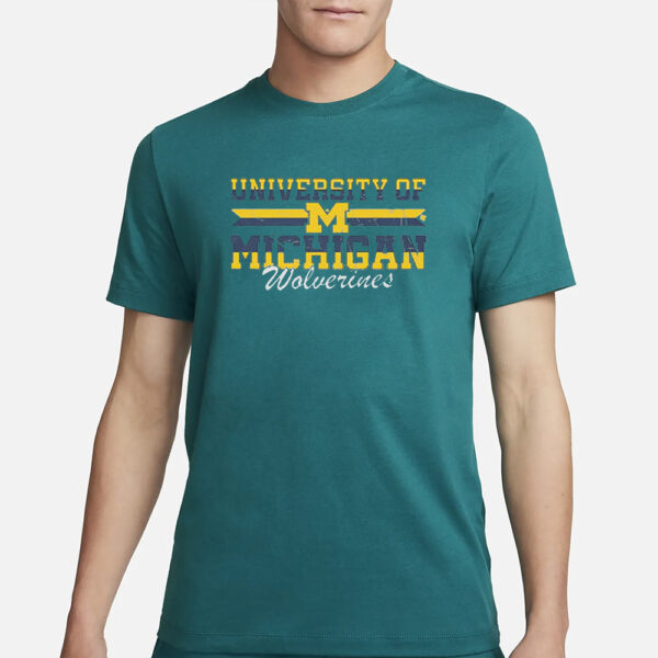 Michigan Football University Of Wolverines Throwback T-Shirt2