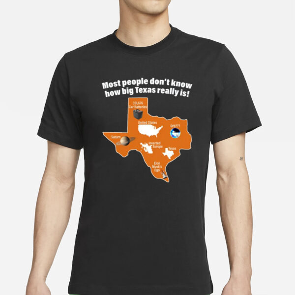 Most People Don't Know How Big Texas Really Is Shirts