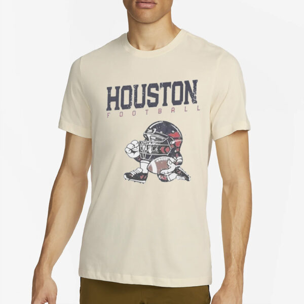 NFL Houston Texans Football Helmet Run cartoon T-Shirt2