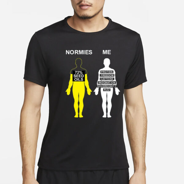 Normies Vs Me 72 Seed Oils T-Shirt4