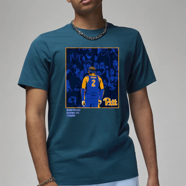 PITT BASKETBALL BLAKE HINSON HANG IT IN THE LOUVRE T-SHIRT2