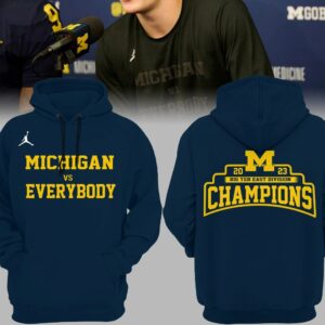 Michigan 2023 Big Ten East Division Champions Michigan VS Everybody Hoodie