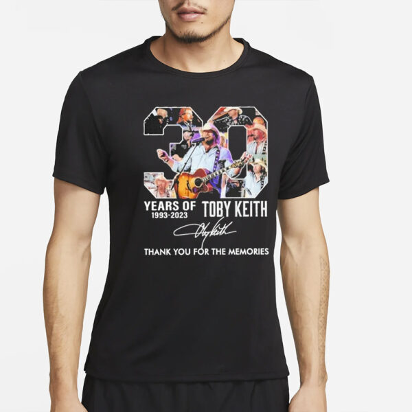 30 Years Of 1993 2023 Toby Keith Thank You For The Memories Pro Shirt4