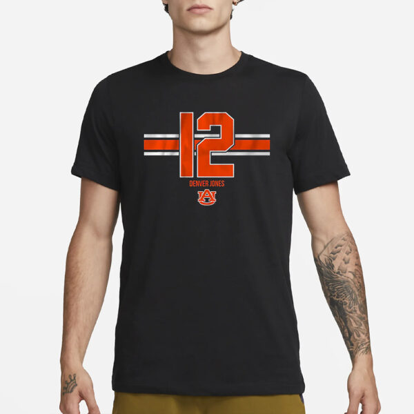 Auburn Basketball Denver Jones 12 T-Shirt3