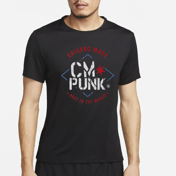 Cm Punk 500 Level Chicago Made T Shirt4