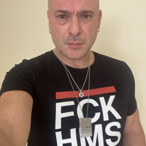 David Draiman Wearing Fck Hms #Hamasisisis T Shirt