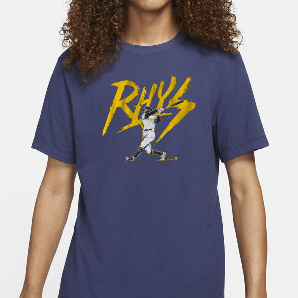 RHYS HOSKINS RHYS LIGHTNING MILWAUKEE T-SHIRT2