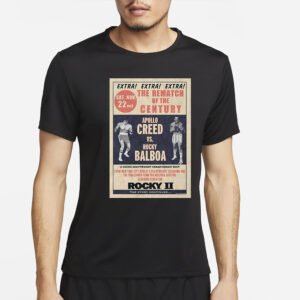 Rematch Of The Century Poster Rocky Ii T Shirt4