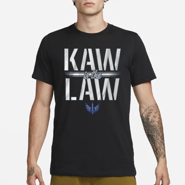 ST. LOUIS BATTLEHAWKS UFL KAW IS THE LAW T-SHIRT3