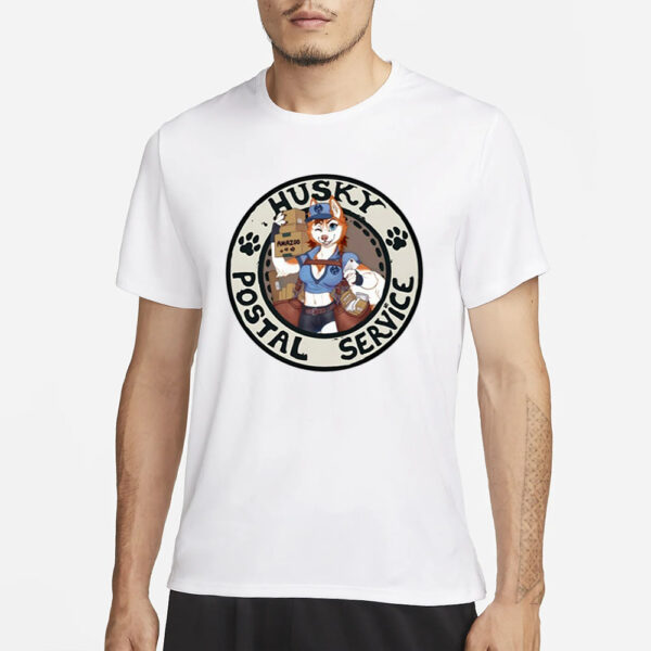 Sixthleafclover Husky Postal Service T-Shirt3