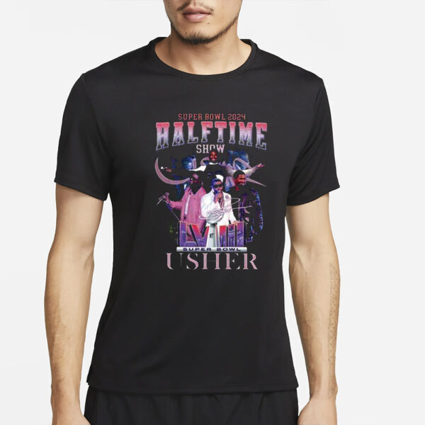 Super Bowl 2024 Halftime Show Usher Graphic T-Shirt4