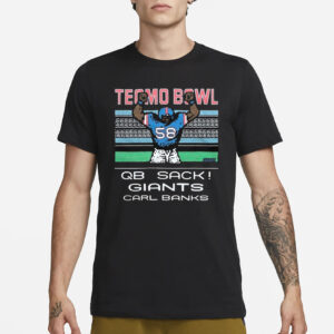 Tecmo Bowl Giants Carl Banks T-Shirt3