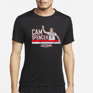 UCONN BASKETBALL CAM SPENCER SIGNATURE POSE T-SHIRT2