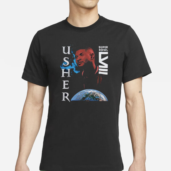 Usher Super Bowl Lviii Collection Mitchell Ness Worldwide T-Shirts