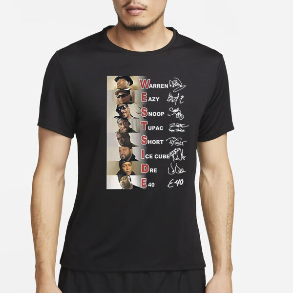 Warren Eazy Snoop Tupac Short Ice Cube Dre E40 T-Shirt2