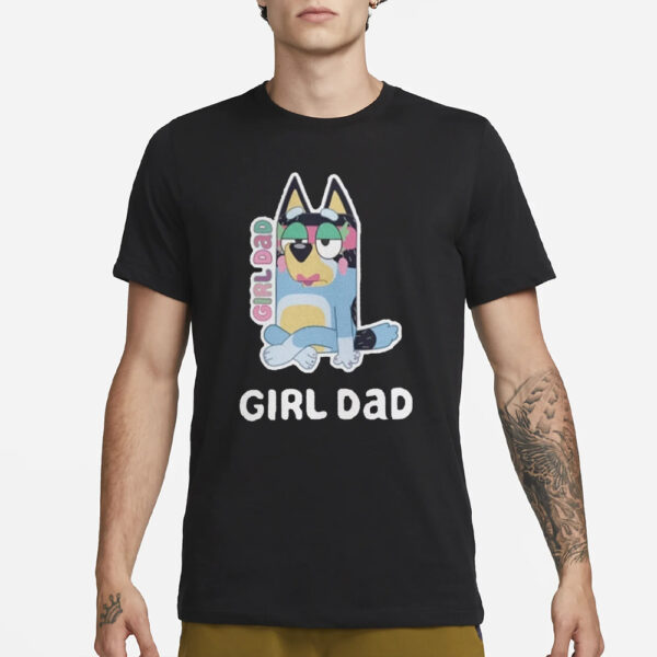 Girl Dad Cartoon T-Shirt3