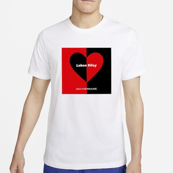 Laken Riley Heart Say Her Name T-Shirt2