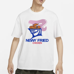 Lavender Baj Wearing Newy Fried Chicken T-Shirt