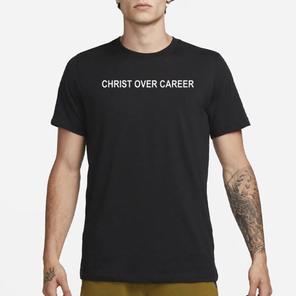 Linda B Wearing Christ Over Career T-Shirt1