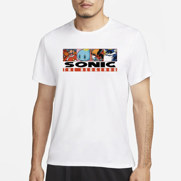 Mamono World Og Box Logo Sonic The Hedgehog T-Shirt3