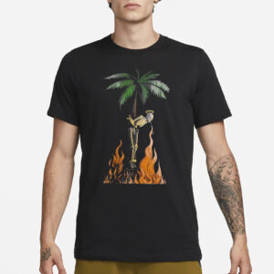 Meek Mill burning skeleton motif T-Shirt3