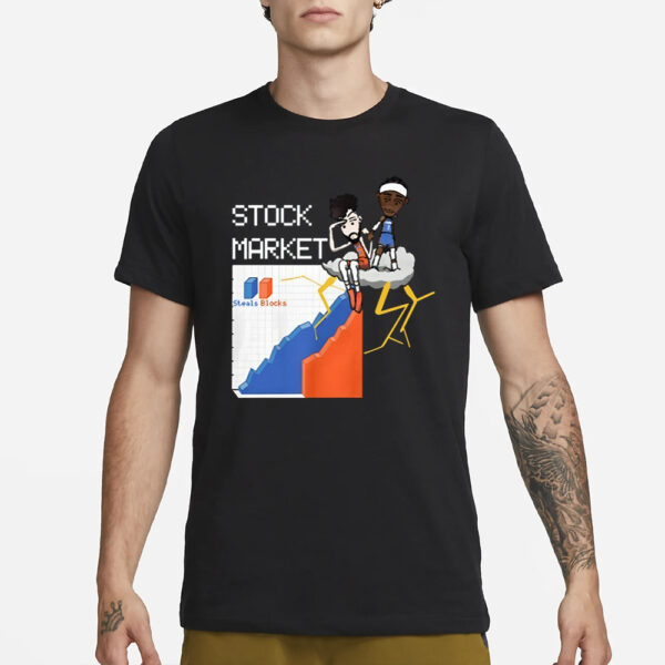 Okc Topic Thunder Stock Market Steals Blocks T-Shirt3